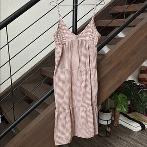 Rhythm Clay Sleeveless Spaghetti Strap Midi Sundress